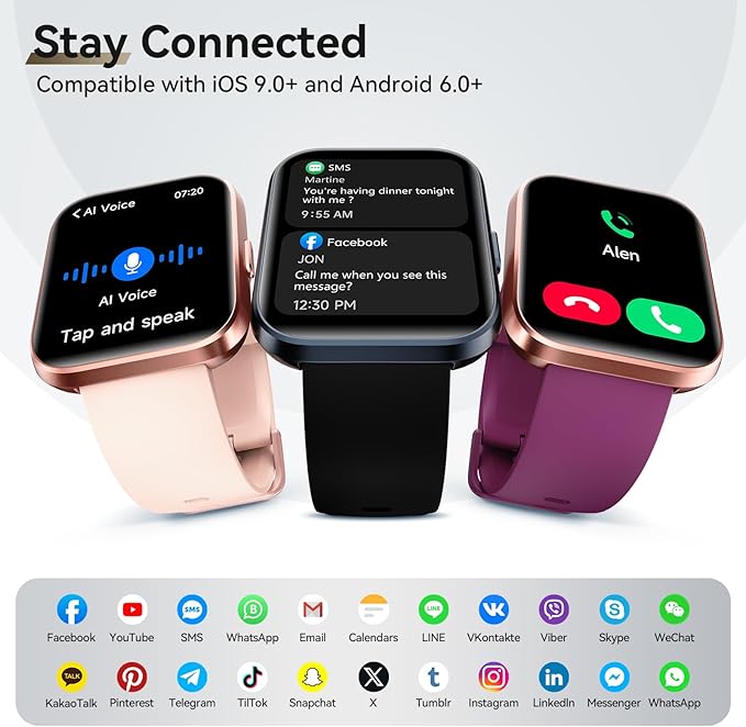 Smart Watches for Women Men, 1.85" AMOLED Screen Smartwatch Compatible iPhone Android Phone (Answer/Make Call), 24/7 SpO2 Sleep Heart Rate Monitor,3ATM Waterproof, Fitness Tracker Watch 120+ Sport