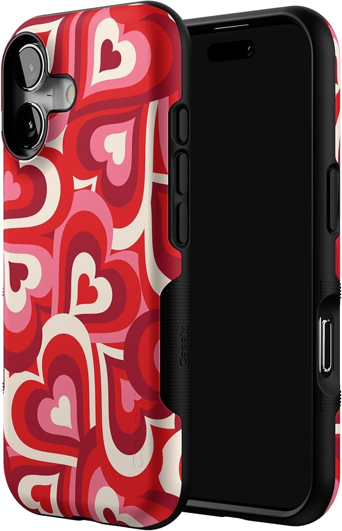 Casely iPhone 17 Case | Love Song Remix | Ombre Hearts | Bold Protective Design | Compatible with MagSafe