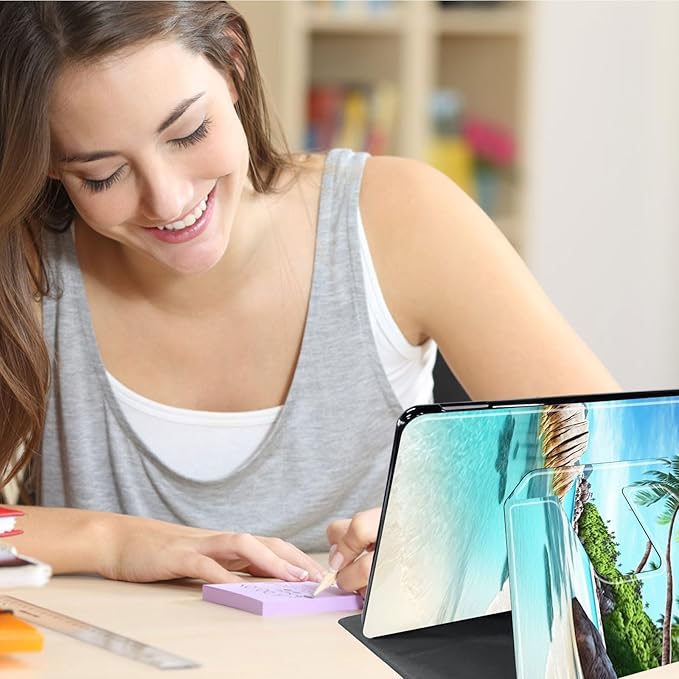 Case for Lenovo Tab P11 Plus Case 2021 (TB-J616F / J616X), 360 Degree Rotating Folding Stand,with Auto Sleep/Wake Case for Lenovo Tab P11 11” 2020 (TB-J606F TB-J606X),Beach Palm Trees