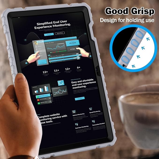 Grifobes for Samsung Galaxy Tab A9 Plus 11 Inch 2023 Cases, Heavy Duty Shockproof Rugged Cover for New Samsung Tablet A9+ 11" Case (SM-X210/X216/X218) with Kickstand for Kids, Dark Grey