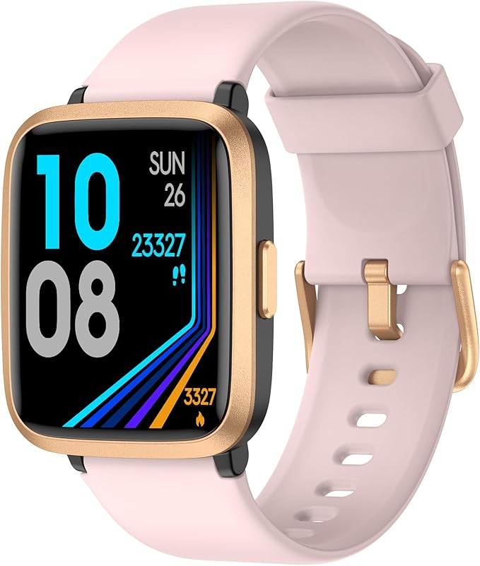 Fitness Tracker, Fitness Watch with Blood Oxygen, Blood Pressure & Heart Rate Monitor, Steps Calories Counter, Sleep Monitor, Pedometer 50 Meters Waterproof, Smart Watch for Android iPhones