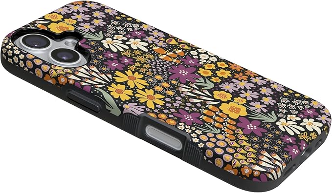 Casely iPhone 17 Case | Falling for You | Plum Floral | Compatible with MagSafe | Bold Protective Design