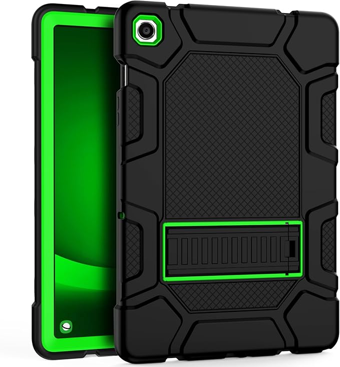 Rantice Case for Samsung Galaxy Tab A9+ / A9 Plus 11 Inch, Kids Case with Kickstand, Shockproof Rugged Cover for Samsung Galaxy Tab A9+ 11” 2023 Model (SM-X210/X216/X218), Black+Green