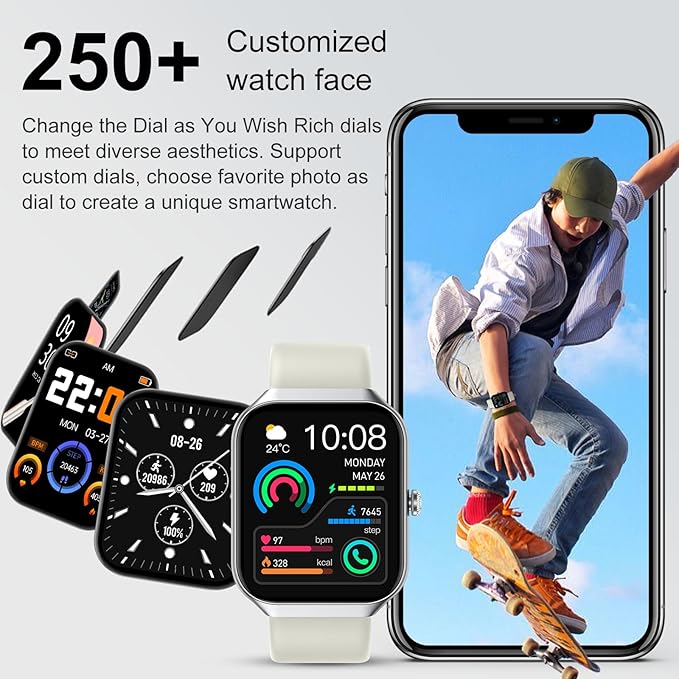 Smart Watches for Women(Answer/Make Call), 1.96"HD New Smartwatch with Heart Rate/Sleep Monitor/Pedometer/Calories, 113+ Sports Modes,2025 Activity Fitness Watch IP68 Waterproof for Android iOS Beige