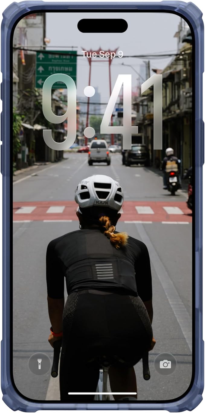 URBAN ARMOR GEAR UAG Designed for iPhone 17 Pro Max Case with Kickstand Plasma XTE - Compatible with MagSafe Translucent Military Grade Protective Cover, Cloud Blue