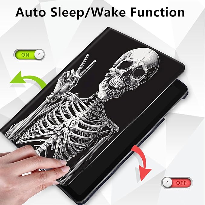 Case for Lenovo Tab M10 Plus 10.3", 360 Degree Rotating Folding Stand,with Auto Sleep/Wake Case for Lenovo Tab M10 Plus (2020 2nd Gen) TB-X606F/TB-X606X 10.3" FHD Tablet,Rock Skeleton
