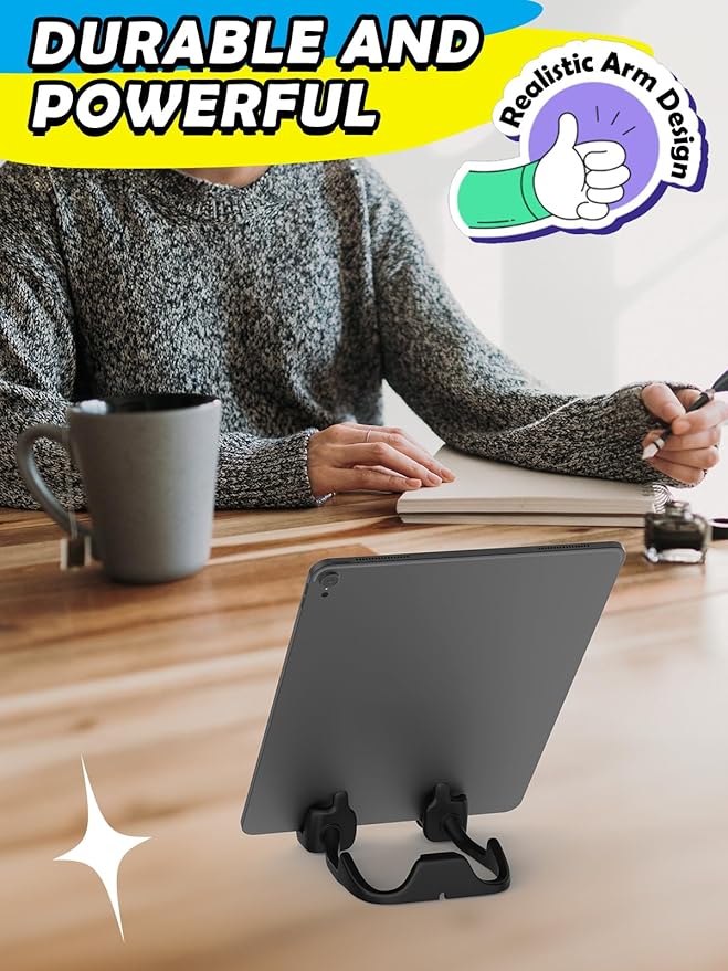 Stocking Stuffers for Teens Boys Girls Tablet Stand for iPad: Universal Compatible Thumbs Up Lazy Cell Phone Stand Holder for Desk Cool Fun Birthday Gifts for Men Women Kids Adults Gifts for Christmas