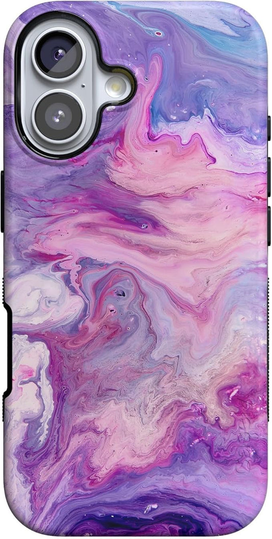 Casely iPhone 17 Case | Tie Dying Over You | Purple Marble | Compatible with MagSafe | Bold Protective Design