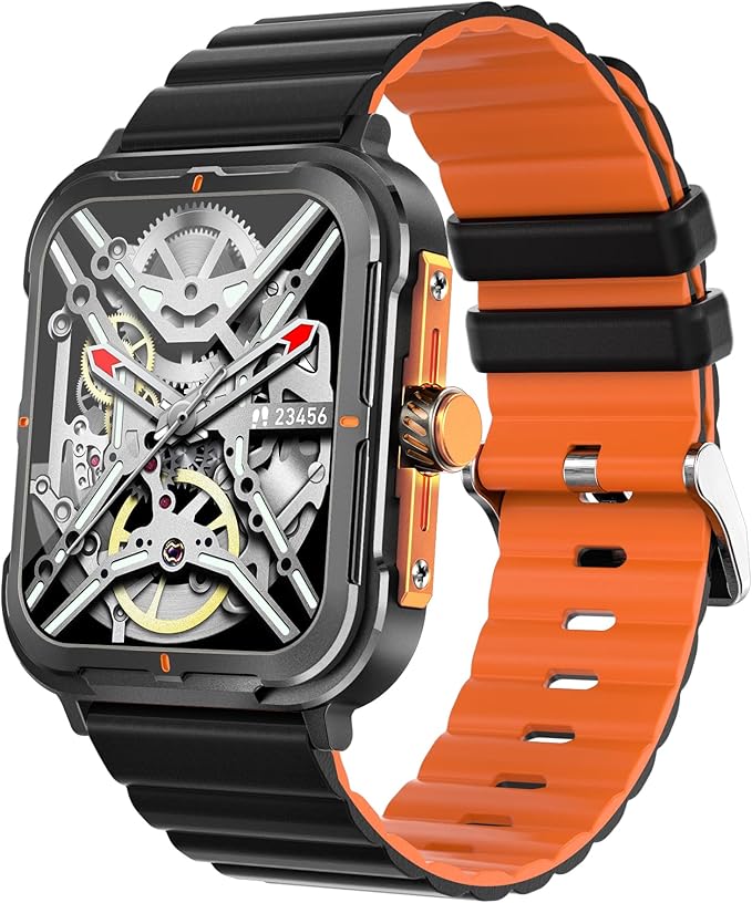 Sports&Rugged Smartwatch for Men Women,CNC Aluminum Alloy Frame,1.83” Full Touch Display,Bluetooth Call,Fitness Tracker 28 Sports Modes,Heart Rate,Sleep Monitor,Compatible with iOS & Android