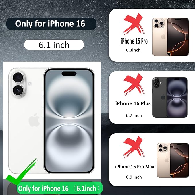 for iPhone 16 Case Magnetic for iPhone 16 6.1 Inch, [Compatible Fast Wireless Charging] Military-Grade Protection, Slim Magnetic Case for iPhone 16, Orange ﻿