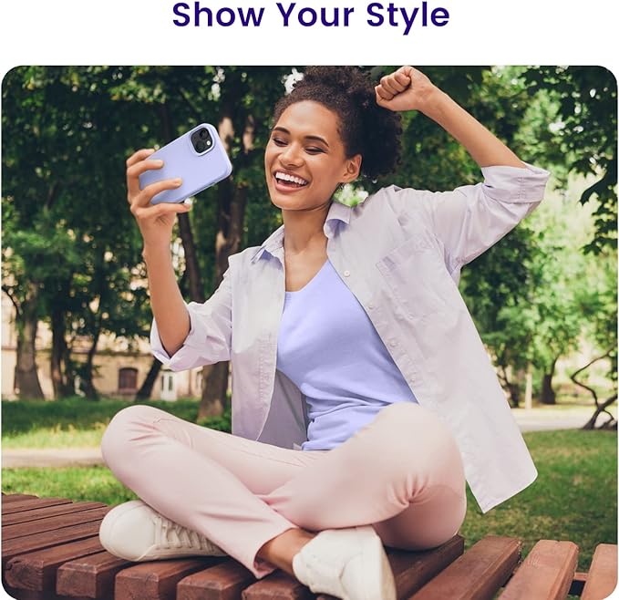 OTOFLY Designed for iPhone 14 Case, Silicone Shockproof Slim Thin Phone Case for iPhone 14 6.1 inch (Light Purple)