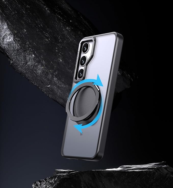 Magnetic Stand Case for Samsung Galaxy S23 6.1" [with 2 Screen Protectors] [360° Rotation Magnetic Stand] [Compatible with Magsafe] Military-Grade Drop Protection Case, Blue