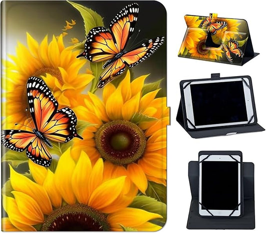 Case for Lenovo Tab P11 Pro Gen 2 11.2" 2022,Mxfdegf 360 Degree Rotating Stand and Magnetic Closure Case for 11.2 inch Lenovo Tab P11 Pro 2nd Generation,Butterfly Sunflowers