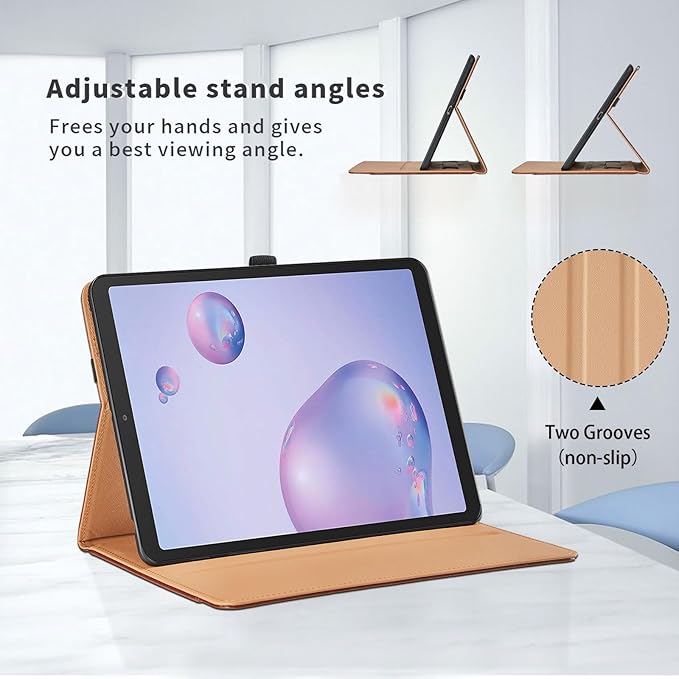 Case for Samsung Galaxy Tab A 8.4 2020 - SM-T307/SM-T307U Protective Case with Pocket, PU Leather Business Folio Tablet Cover with Hand Strap, Gray