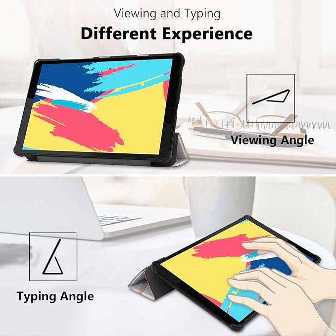 Case for Lenovo Tab M8 8.0'', Smart Case Trifold Stand Slim Lightweight Case Cover for LenovoTab M8 Gen 3 2022/Tab M8 HD LTE 2021/ Tab M8 HD/Smart Tab M8/Tab M8 FHD 2019 M8 8" Tablet Geometry