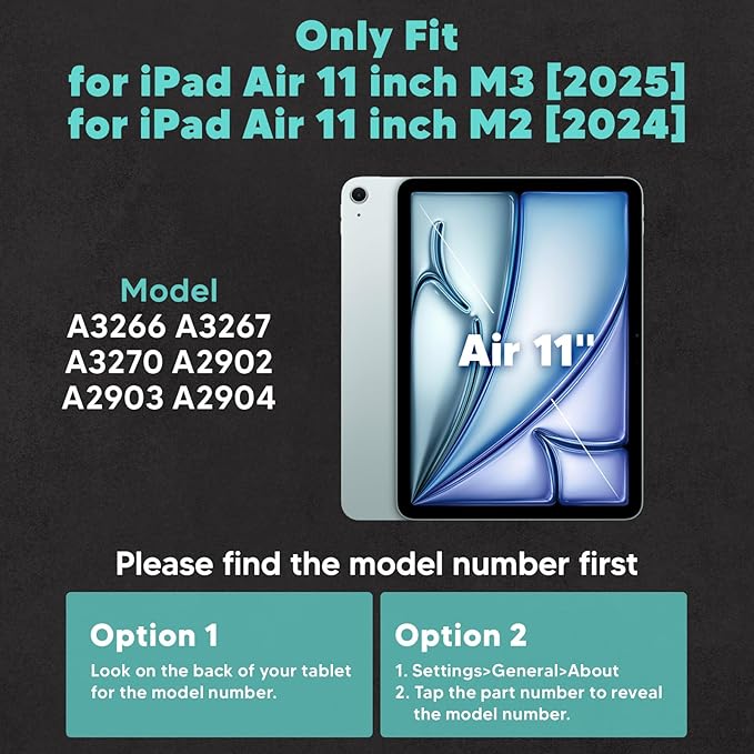 SEYMAC for iPad Air 11 inch Case M3/ M2 (2025/2024), Full Protective Auto Sleep/Wake Strong Magnetic Cover with 5 Standing Angles, Pencil Holder, Red