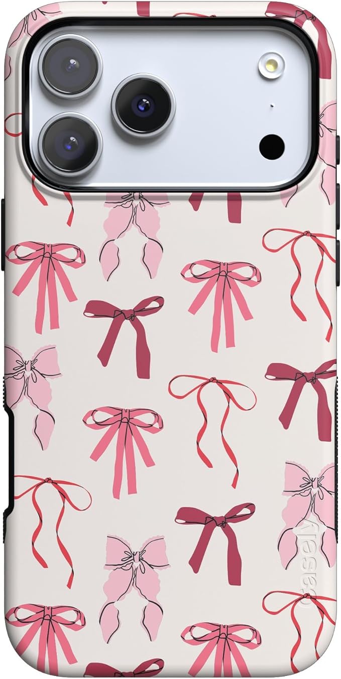 Casely iPhone 17 Pro Case | Lover Girlie | Pink Bows | Compatible with MagSafe | Bold Protective Design