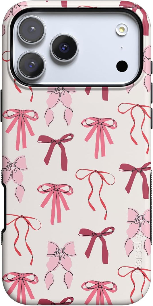 Casely iPhone 17 Pro Case | Lover Girlie | Pink Bows | Compatible with MagSafe | Bold Protective Design