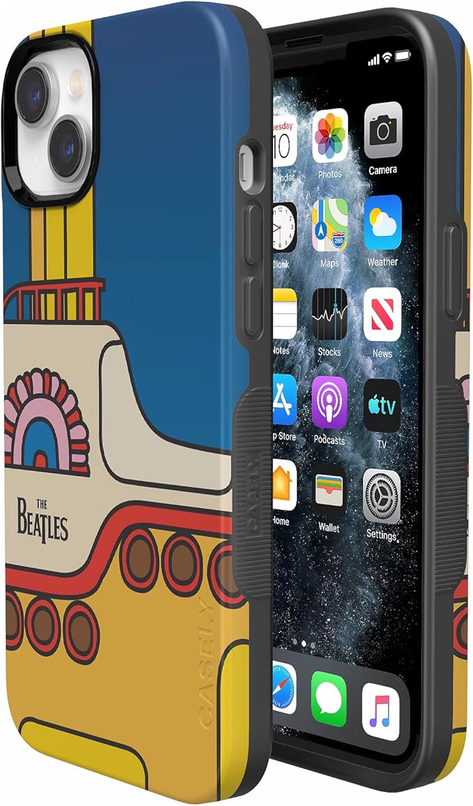 Casely iPhone 14 Case | Beatles | Yellow Submarine | Compatible with MagSafe | Bold Protective Design