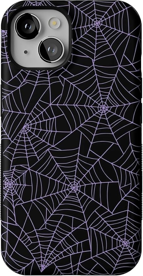 Casely iPhone 14 Case | Midnight Web | Spider Web | Compatible with MagSafe | Bold Protective Design