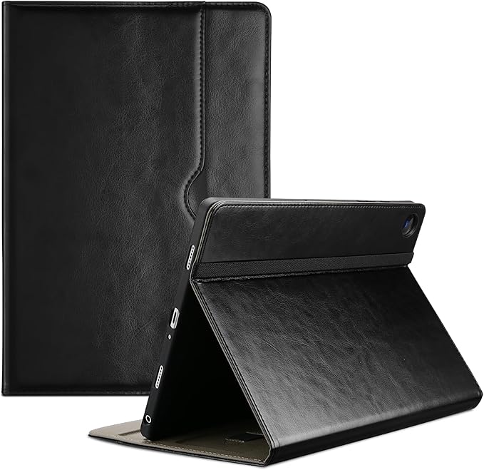 ProCase for Galaxy Tab A9 Plus 11 Inch 2023 (Model: SM-X210/SM-X215/SM-X216/SM-X218); Premium PU Leather Folio Business Stand Cover with Hand Strap; Pencil Holder; Front Pocket -Black