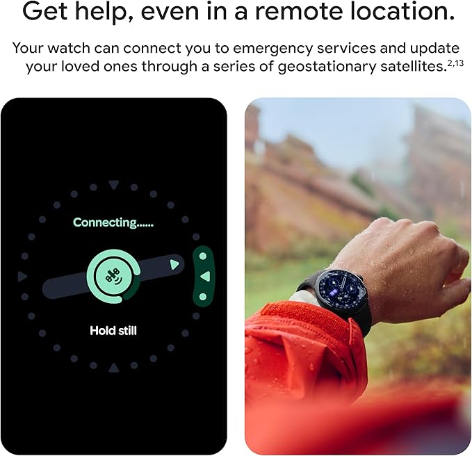 Google Pixel Watch 4 (45mm) - Android Smartwatch with Heart Rate and Sleep Tracking - 40-Hour Battery - Fitness Tracking - Google AI - Polished Silver Aluminum Case - Porcelain Active Band - Wi-Fi
