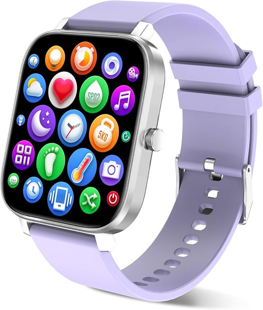 Smart Watch for Men Women Compatible with iPhone Samsung Android Phone 1.69“ Full Touch Screen Watch IP68 Waterproof Bluetooh Fitness Tracker Smart Watch with Heart Rate/Sleep Monitor