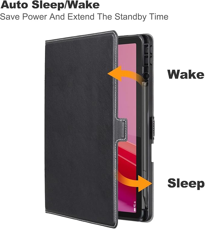 for Lenovo Tab M11 Case with Pen Holder,Ultra Slim Magnetic Cover for Lenovo Tab K11 LTE Tablet Case Kids, Black