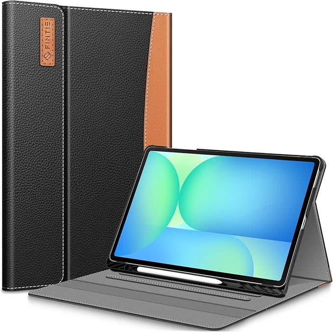 Fintie Case for Samsung Galaxy Tab S10 FE Plus 13.1 Inch 2025 Model (SM-X620/X626) with Built-in S Pen Holder, Multiple Angle Portfolio Business Cover with Pocket Auto Sleep/Wake, Black
