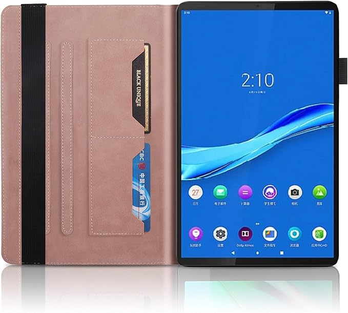 Case for Lenovo Tab M10 HD 2nd Gen 10.1 Inch 2020 Case TB-X306F/TB-X306X Premium PU Leather Folio Stand Cover with Pen Holder for Lenovo Tablet–Rose Gold