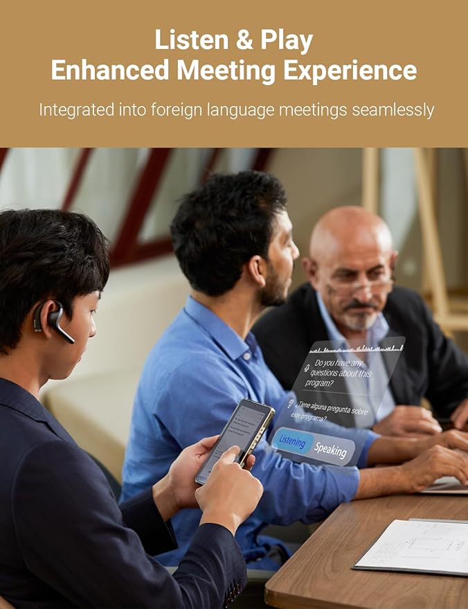 Timekettle W4 Pro AI Interpreter Earbuds(Grey),Translator Device Supporting 40 Languages,Translator Earbuds for Call and Video Translation,APP Work with iOS and Android