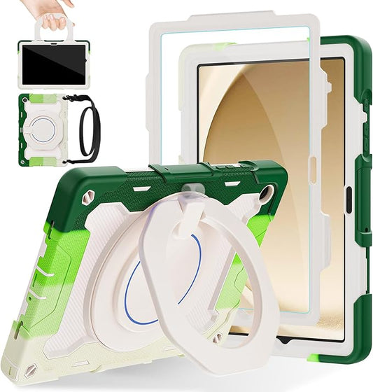 ROISKIN Case for Galaxy Tab A9 Plus 5G/ A9+ 11 Inch with HD Screen Protector & Shoulder Strap,Heavy Duty Military Case for Samsung Galaxy A9 Plus SM-X210/X216/X218 - Rotating Stand for Kids