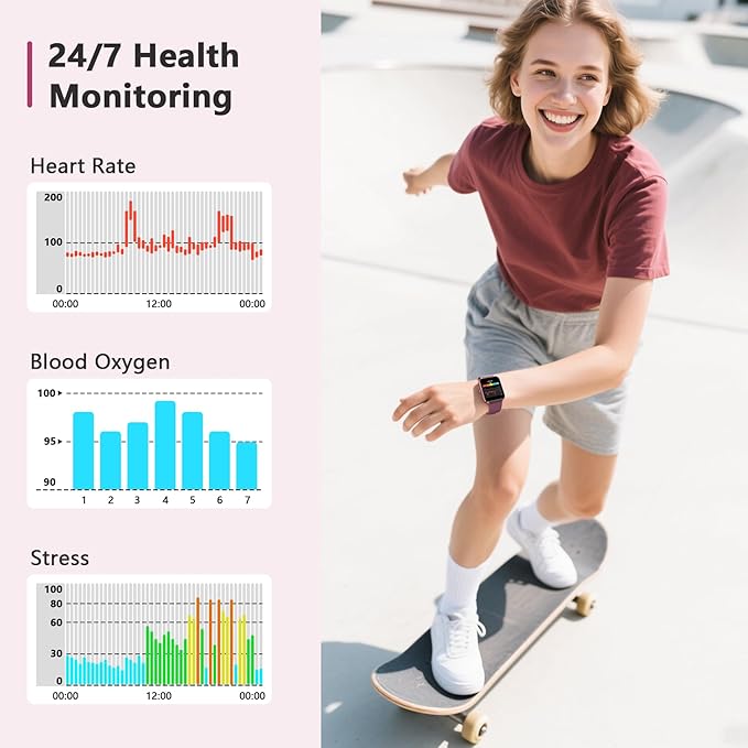 Blackview 2025 Fitness Tracker (Answer/Make Calls), Smart Watch for Men and Women with Heart Rate/SpO2/Sleep Monitor/2 Straps, 100+ Sports Modes, IP68 Waterproof Activity Tracker for Android/iPhone