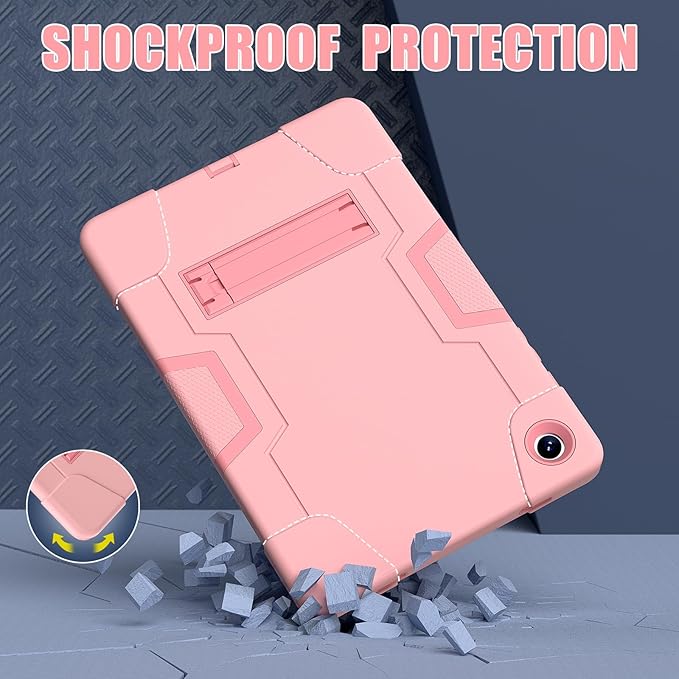 Case for Galaxy Tab A9 Plus 11 inch (2023), Protective Heavy Duty Shockproof Kickstand Cover for Samsung Galaxy Tab A9+ Plus 11" Model (SM-X210/X215/X216) Rosegold+RG
