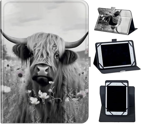 Case for Lenovo Tab P11 Pro Gen 2 11.2" 2022,Mxfdegf 360 Degree Rotating Stand and Magnetic Closure Case for 11.2 inch Lenovo Tab P11 Pro 2nd Generation,Highland Cow Ox Cattle