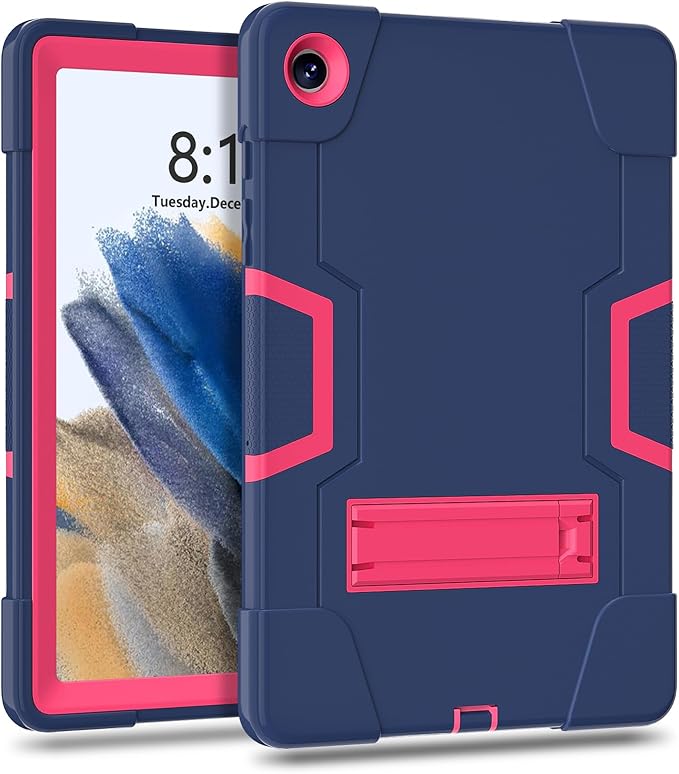 Case for Galaxy Tab A9 Plus 11 inch (2023), High Impact Protective Heavy Duty Shockproof Kickstand Cover for Samsung Galaxy Tab A9+ Plus 11" Model (SM-X210/X215/X216) Navy Blue+Rose red