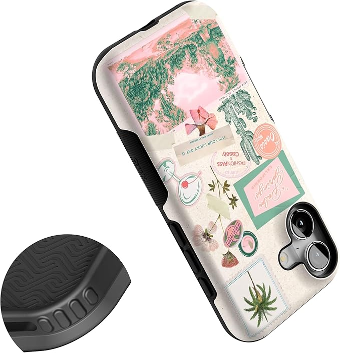 Casely iPhone 17 Case | Vintage Vacay | FashionPass x Casely | Bold Protective Design | Compatible with MagSafe