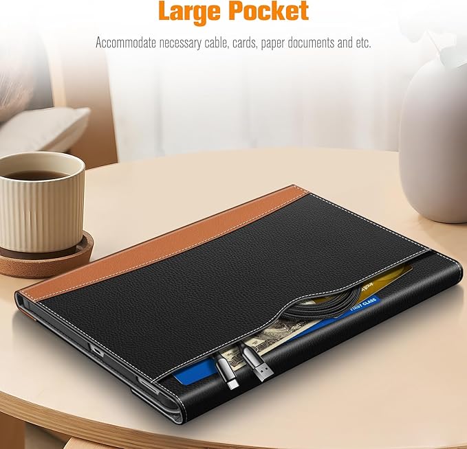 Fintie Case for Samsung Galaxy Tab S10 FE Plus 13.1 Inch 2025 Model (SM-X620/X626) with Built-in S Pen Holder, Multiple Angle Portfolio Business Cover with Pocket Auto Sleep/Wake, Black