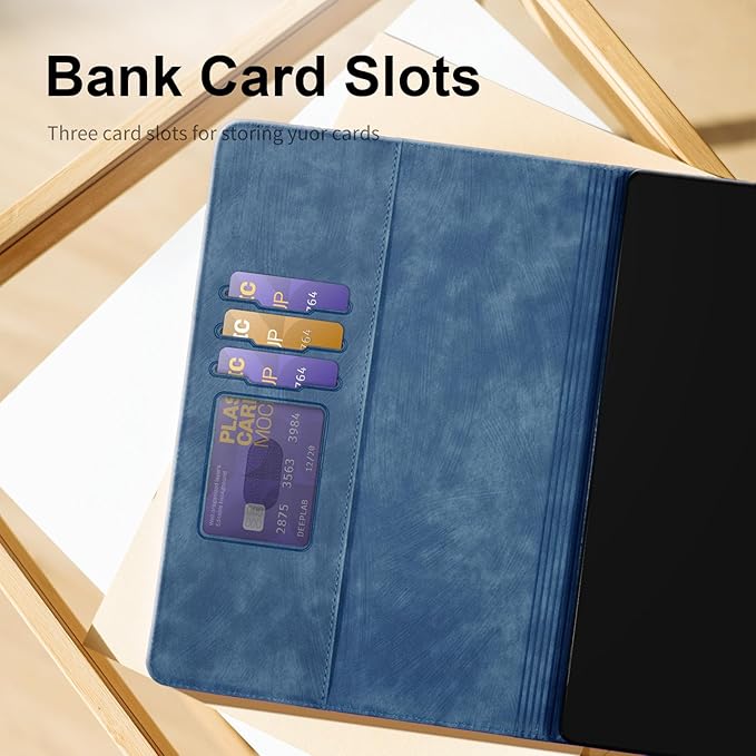 Case for Samsung Galaxy Tab A9 Plus 11 Inch 2023 Tablet Cover PU Leather Magnetic Closure Protective Card Slots Wallet for Samsung Galaxy Tab A9 Plus 11 Inch 2023 Blue