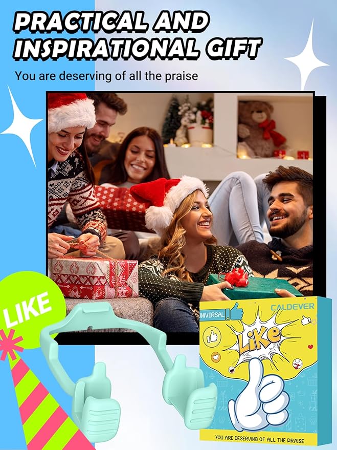 Stocking Stuffers for Teens Boys Girls Tablet Stand for iPad: Universal Compatible Thumbs Up Lazy Cell Phone Stand Holder for Desk Fun Birthday Gifts for Kids Men Women Gifts for Christmas