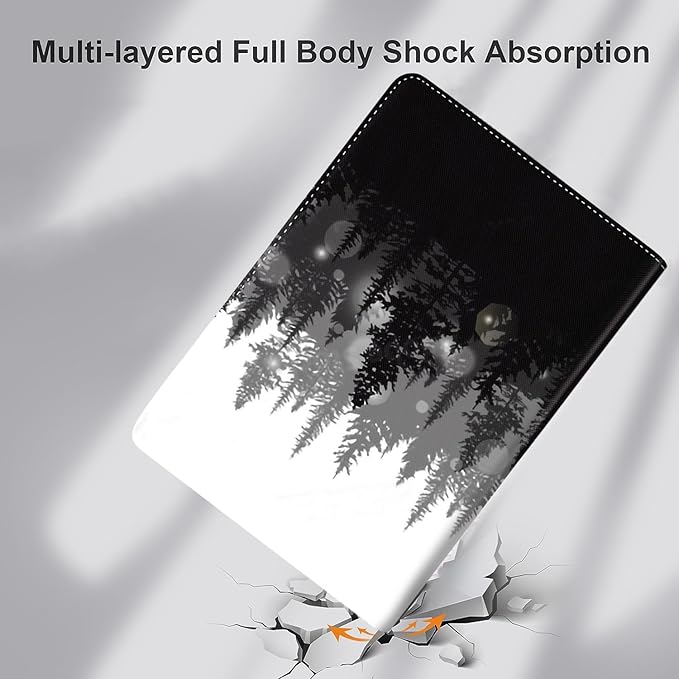 Case for Samsung Galaxy Tab A9 Plus 11 inch 2023，Slim Fit Foldable Standing Cover Case with Auto Sleep/Wake for Galaxy Tab A9+ 11’2023 (SM-X210/X216/X218)，Misty Forest Pattern