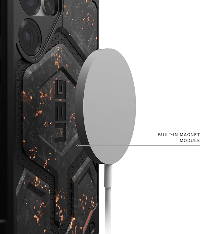 URBAN ARMOR GEAR UAG [Limited Edition] Designed for Samsung Galaxy S25 Ultra Case Monarch Pro - Magnetic Charging Compatible Premium Rugged Protective Cover, Forged Carbon Fiber with Copper