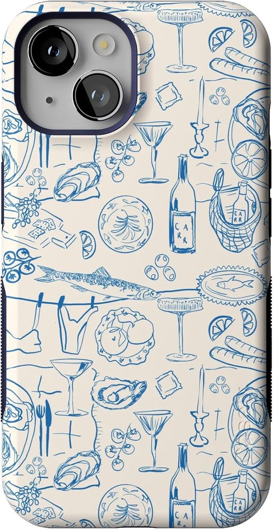 Casely iPhone 14 Case | Amalfi Aperitivo | Dolce Vita | Bold Protective Design | Compatible with MagSafe