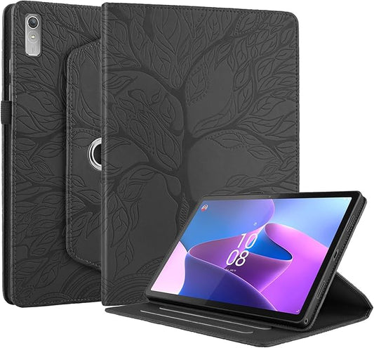 Rotating Case for Lenovo Tab P11 2nd Gen/Xiaoxin Pad Plus 2023 11.5" TB350FU/TB350XU PU Leather Cover Lightweight Flip Stand Shell for Lenovo Tab P11 2nd Gen 11.5 inch Tablet-Black