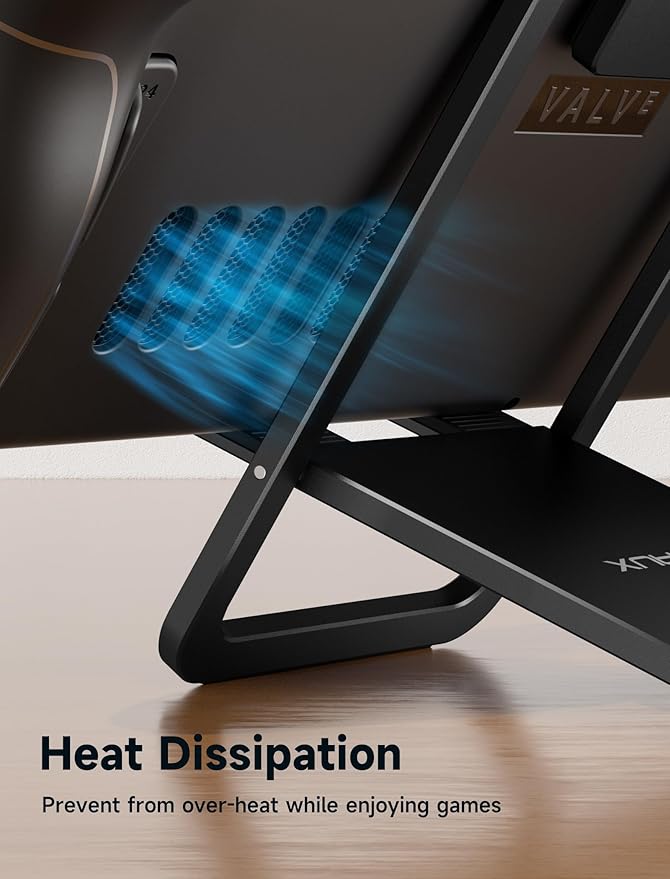 JSAUX Universal Tablet Stand, Portable Foldable Tablet Holder for Desk Compatible with iPad mini/Air, Samsung Galaxy Tab, Kindle Fire, ROG Ally, iPhone and Other Tablets-Black