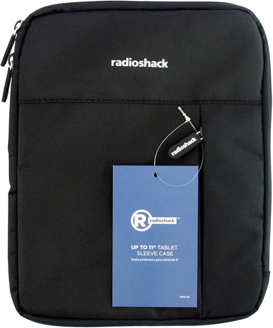 RadioShack Protective Tablet Case for iPad and for Android Tablets with Extra Pockets for Additional Accessory Storage, Black