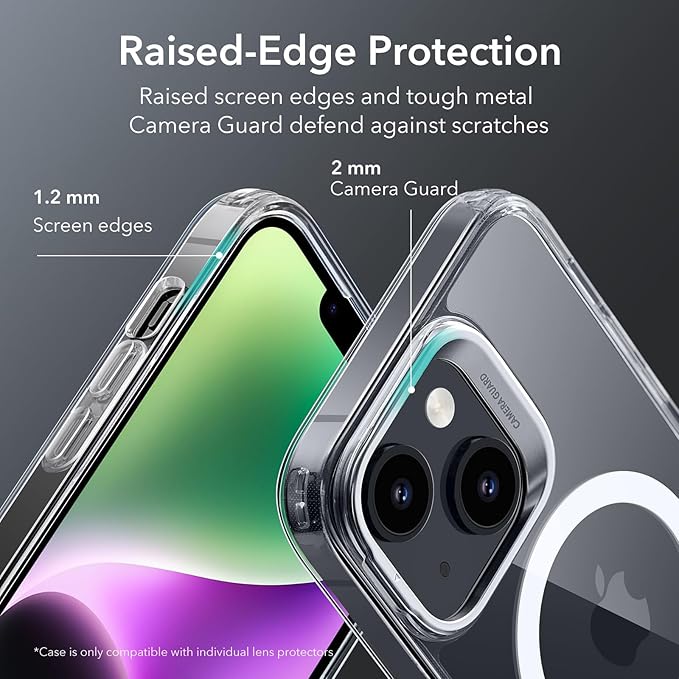 ESR for iPhone 13 Case/iPhone 14 Case, Compatible with MagSafe, Built-in Stash Stand Clear Phone Case for iPhone 13/iPhone 14, Military-Grade Protection Magnetic Phone Case, Classic Series, Clear