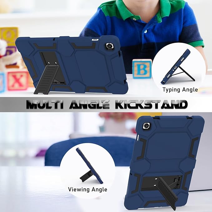 Rugged Case for Samsung Galaxy Tab A9+/ A9 Plus Case 11 inch 2023 - Heavy Duty Shockproof Protective Cover with Kickstand - for Samsung Galaxy Tab A9+ Plus (SM-X210/X216/X218), NavyBlue+Black
