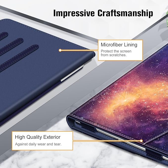 Fintie Case for iPad 9th / 8th / 7th Generation (2021/2020/2019) 10.2 Inch - [Corner Protection] Multi-Angle Viewing Stand Cover with Pocket & Pencil Holder, Auto Sleep Wake, Galaxy