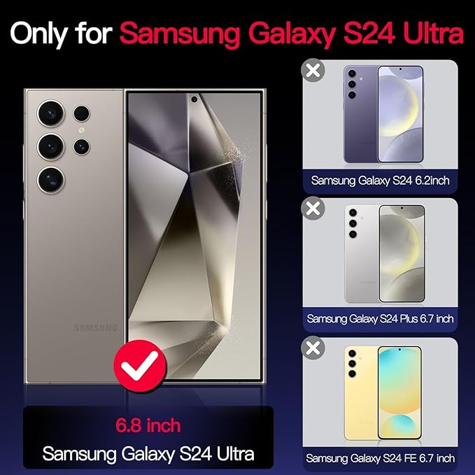 Casetego for Galaxy S24 Ultra Case,Compatible with MagSafe,[Military Grade Drop Test] Full Body Protection Slim Shockproof Rugged Marble Women Case for Samsung Galaxy S24 Ultra 6.8 inch,Bright Purple